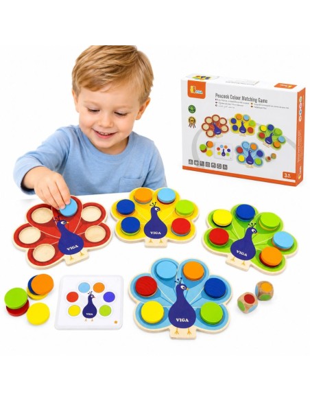 Viga Peacock's Tail Montessori-Holzspiel