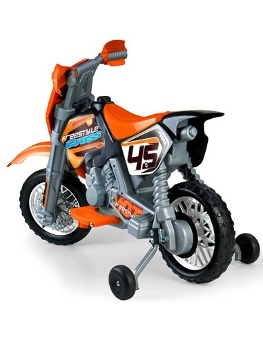 FEBER Cross-Motorrad 6V Akku Orange für Kinder