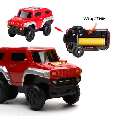 Kolejka elektryczna 2w1 tor wyścigowy pociąg wiadukt auto xxl 192 el.