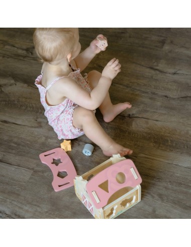 WOOPIE GREEN Wooden Farm Shape and Color Sorter 13 pcs.