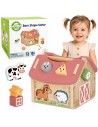 WOOPIE GREEN Wooden Farm Shape and Color Sorter 13 pcs.
