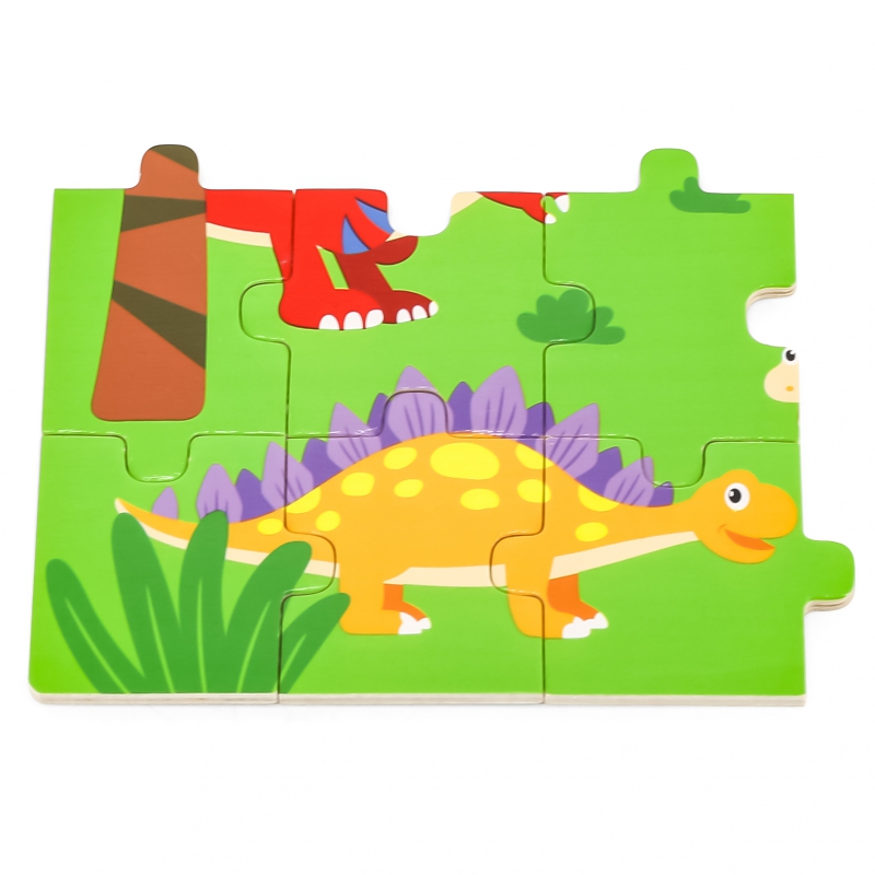 VIGA Drewniane Puzzle Dinozaury 24 Elementy