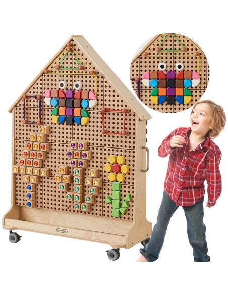 Holz-STEM-Tafel MASTERKIDZ XXL im Haus-Design