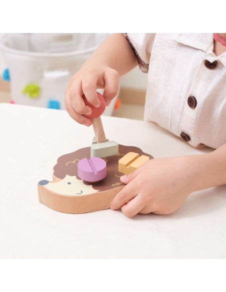 VIGA Wooden Hedgehog Toy with Screws Montessori - Creative Play