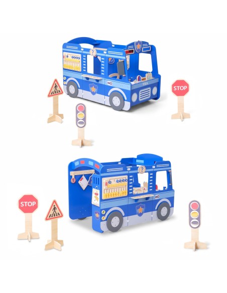 Großes VIGA Polizeiauto - Lernspielzeug aus Holz für Kinder