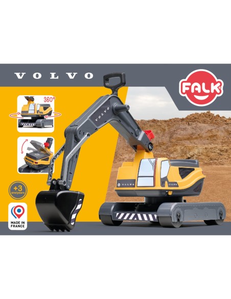 Volvo 360° Ride-on Excavator with Opening Seat Woopie