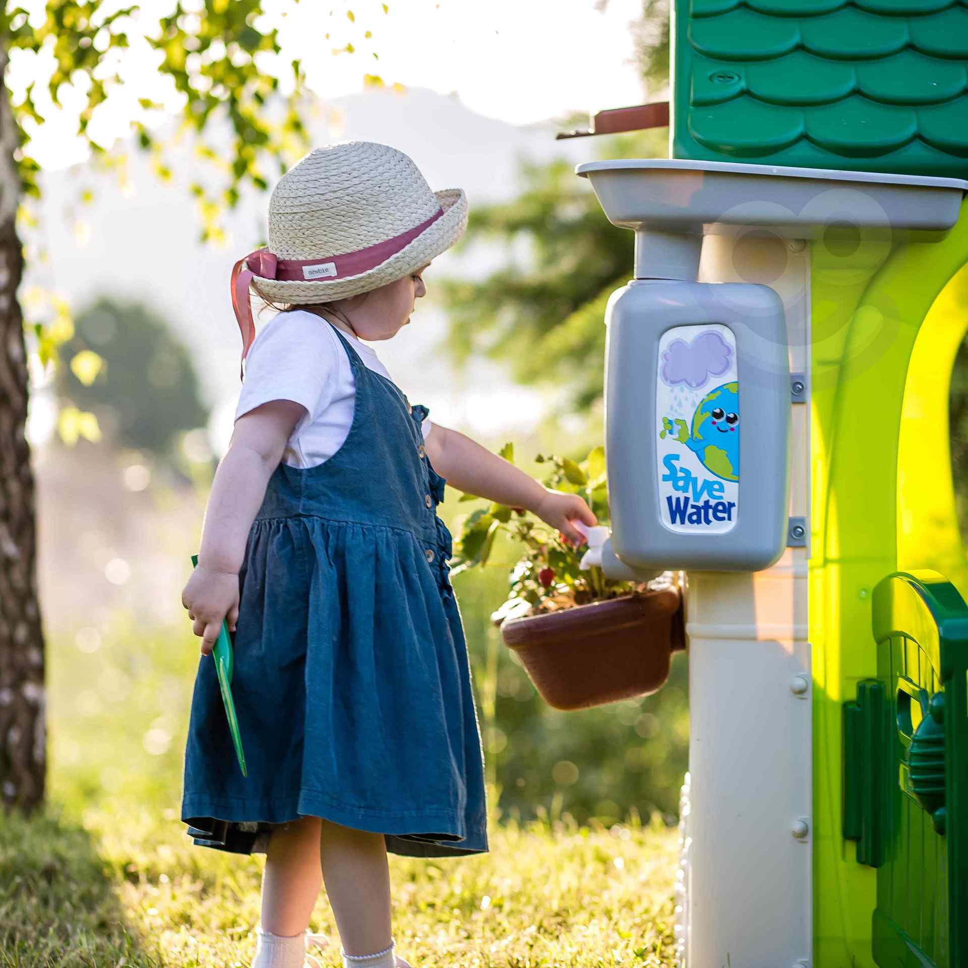 Domek ogrodowy eco karmnik segregacja odpadów imitacja panelu słonecznego