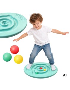 WOOPIE Rundes Balanceboard Scheibe Labyrinth
