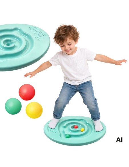 WOOPIE Rundes Balanceboard Scheibe Labyrinth