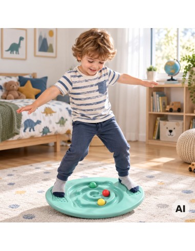 WOOPIE Rundes Balanceboard Scheibe Labyrinth