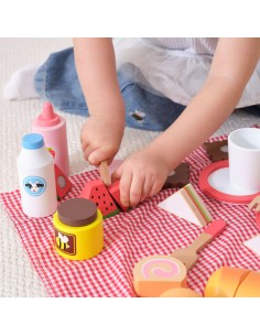 VIGA Drewniany Zestaw Piknikowy 30 el. 2