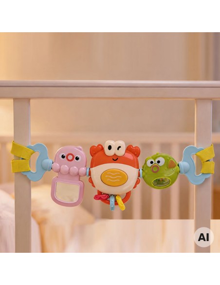 WOOPIE Sensory Panel for Stroller Playing Crab Mirror 6m+