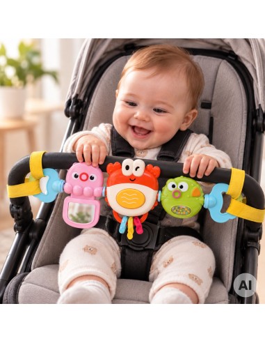 WOOPIE Sensory Panel for Stroller Playing Crab Mirror 6m+