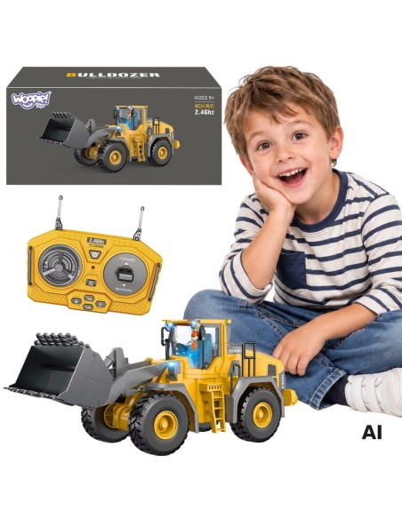 Ładowarka Budowlana RC Woopie - 9 Kanałów 2,4 GHz Metal Światło Dźwięk