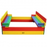 AXI Wooden Ella Rainbow Covered Sandbox with Benches