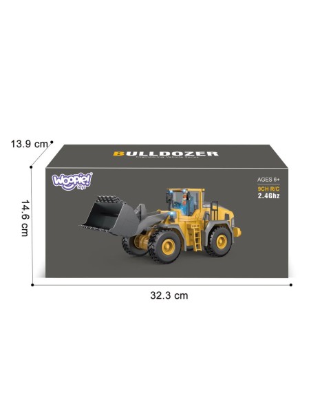 Ładowarka Budowlana RC Woopie - 9 Kanałów 2,4 GHz Metal Światło Dźwięk