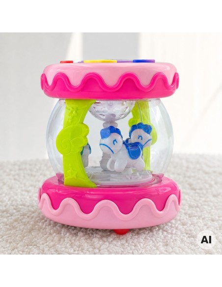 3-in-1 Musical Drum for Babies + Crawling Roller