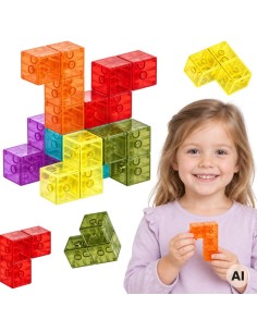 Tetris-Magnetbausteine Puzzle DIY 3D Lernspielzeug