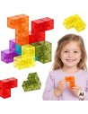 Magnetiniai „Tetris“ kaladėlės, dėlionės kubas, „pasidaryk pats“ 3D edukacinis žaidimas