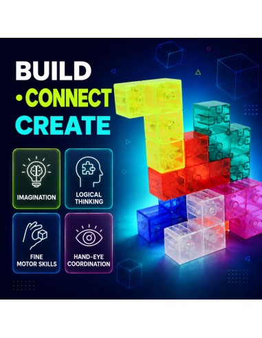 Tetris-Magnetbausteine Puzzle DIY 3D Lernspielzeug