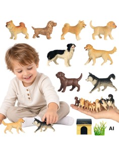 WOOPIE Set of 16 Dog Figures - Toy for Children