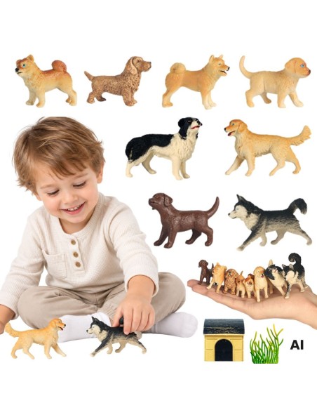 WOOPIE Set Figuren Hundewelpen 16 Stk. - Spielzeug für Kinder