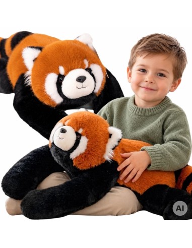 WOOPIE pliušinis žaislas „Red Panda“ su sensoriniu svoriu, 1,5 kg, raminančiam miegui