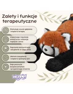 WOOPIE Red Panda Teddy Bear Sensory Weighted Plush Toy 1.5kg For Soothing Sleep 2