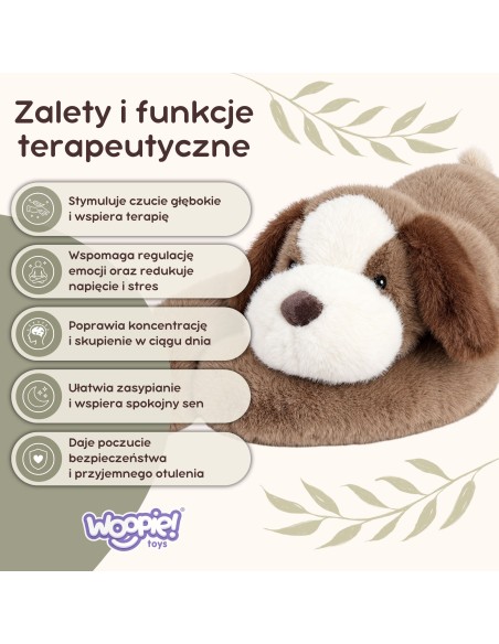 WOOPIE Sensory Dog Weighted Plush Toy 1.5kg For Soothing Sleep