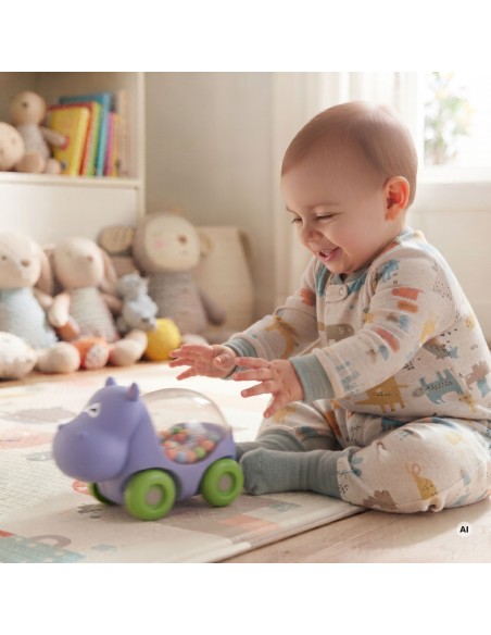 Nilpferd-Rasselauto für Kinder, interaktiv, WOOPIE