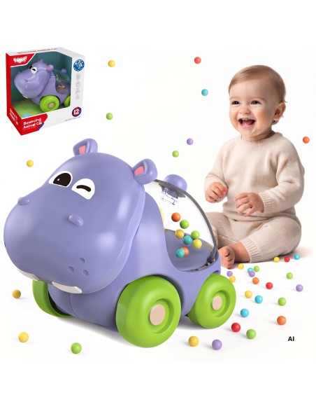 Nilpferd-Rasselauto für Kinder, interaktiv, WOOPIE