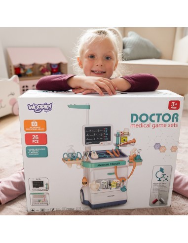 Educational Doctor's Trolley Little Doctor EKG Sound Light 26pcs