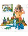 Jungle Woopie Magnetic Blocks - 45 pieces for building a safari