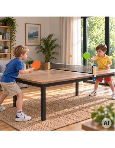 Tischtennis-Set 6-tlg. Woopie – verstellbares Netz 163 cm