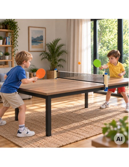 Tischtennis-Set 6-tlg. Woopie – verstellbares Netz 163 cm