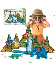 Dschungel-Woopie-Magnetbausteine – 45 Teile zum Bauen einer Safari
