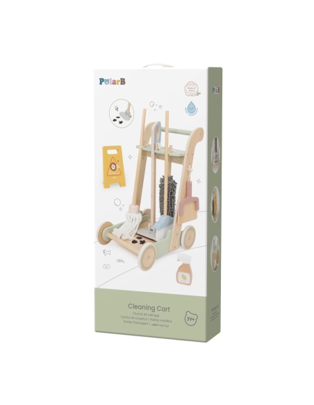 Holz-Reinigungwagen VIGA – Set 11-tlg. für Kinder