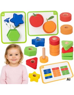 VIGA veržlių ir varžtų rinkinys - edukacinis žaidimas, 30 vnt.