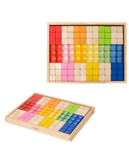 Leuchtbausteine 108-tlg. VIGA – Acryl- und Holzbausteine