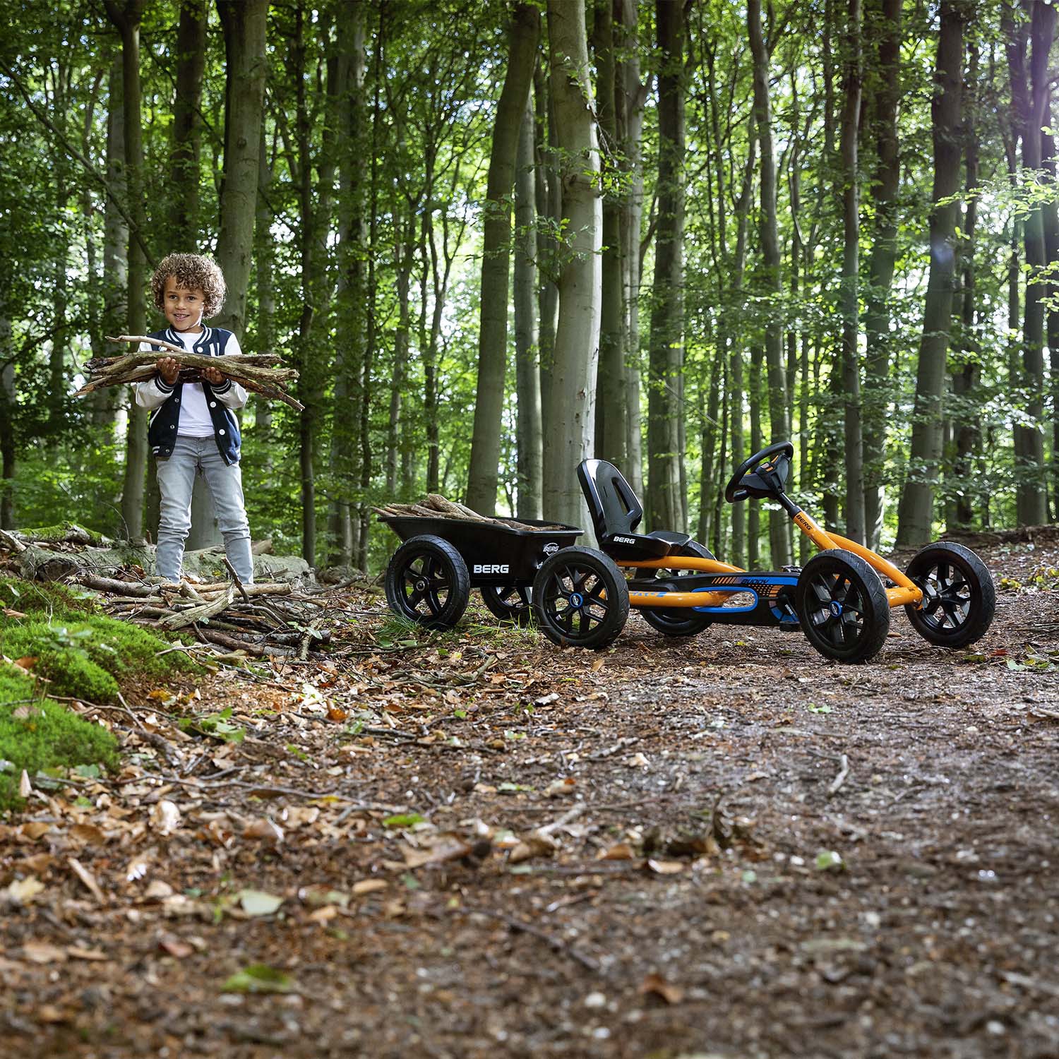 Gokart na pedały buddy b-orange do 50 kg