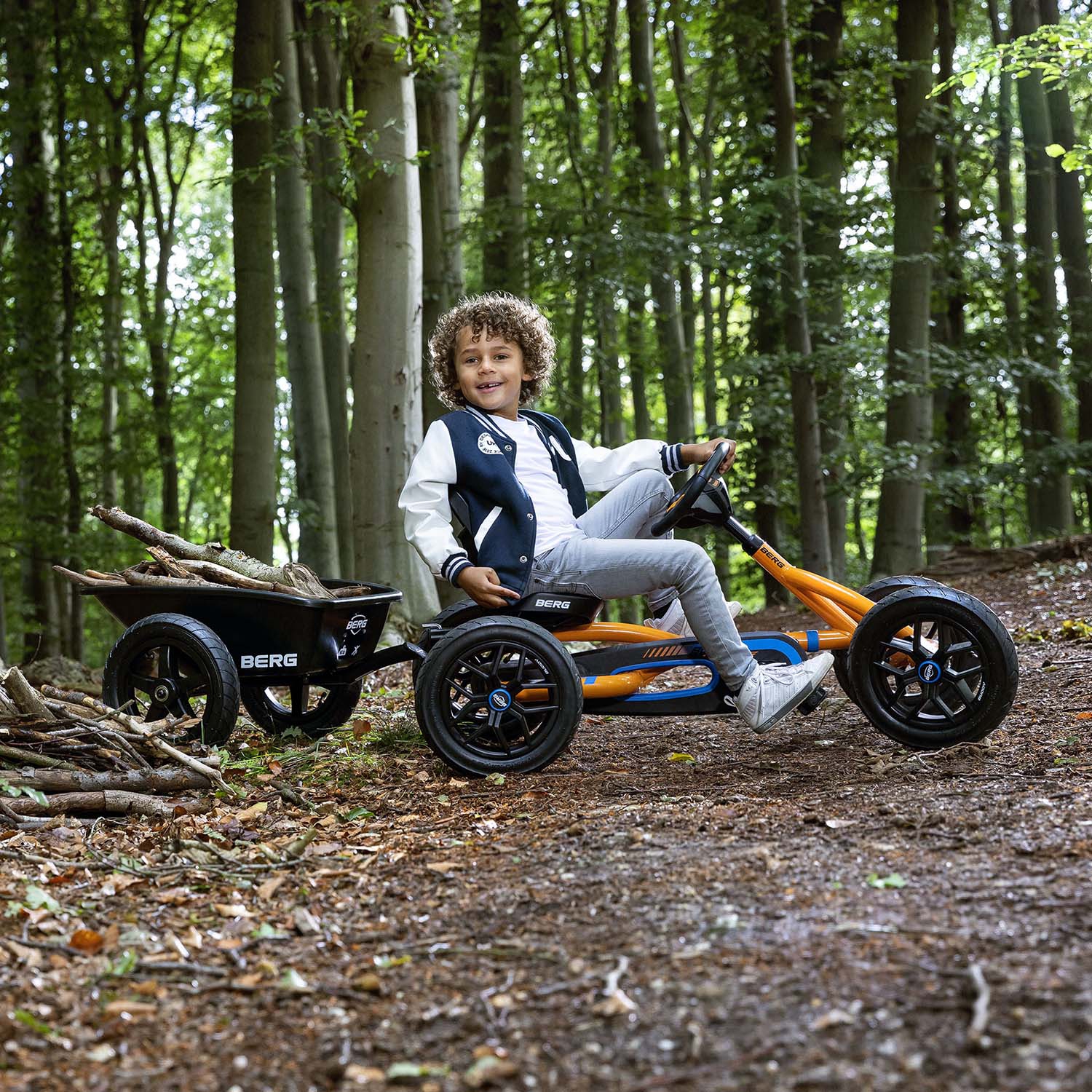 Gokart na pedały buddy b-orange do 50 kg