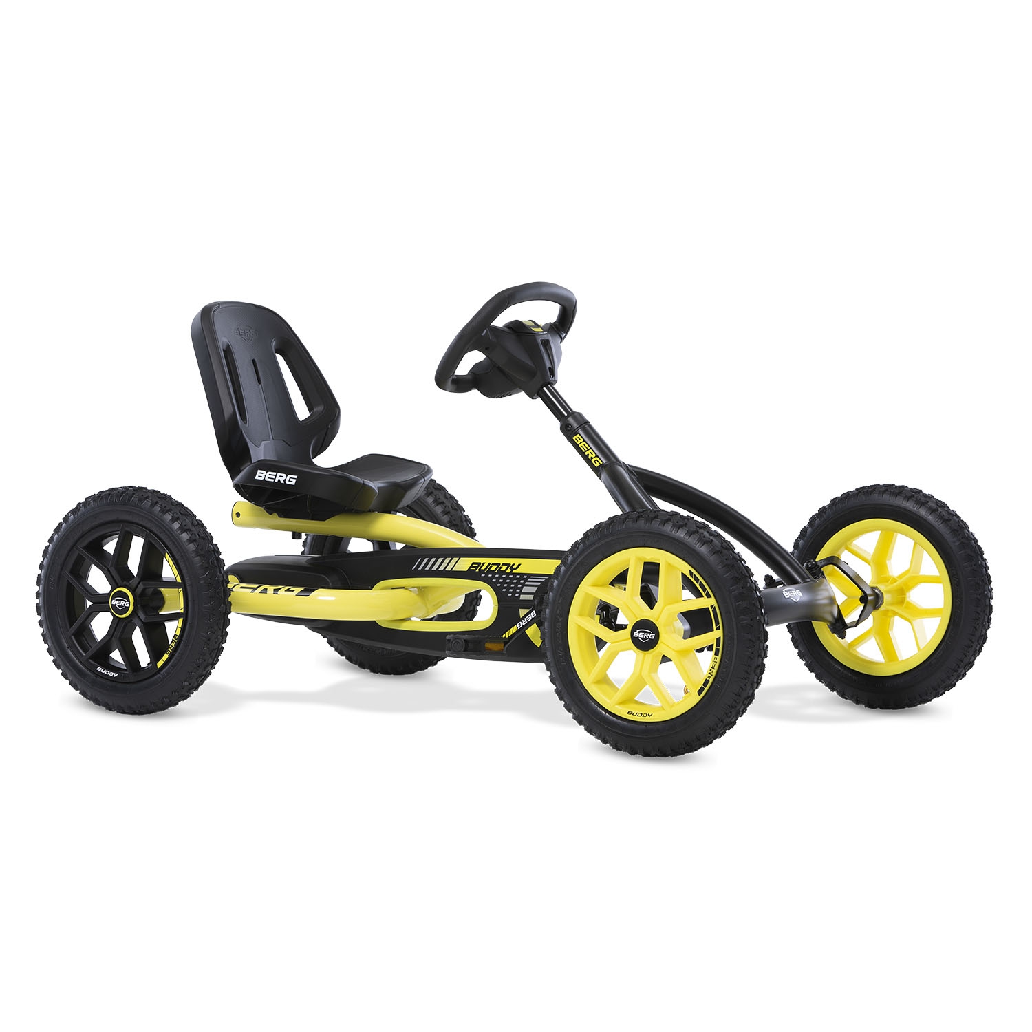 Gokart na pedały buddy cross żółty od 3 do 8 lat do 50 kg nowy model