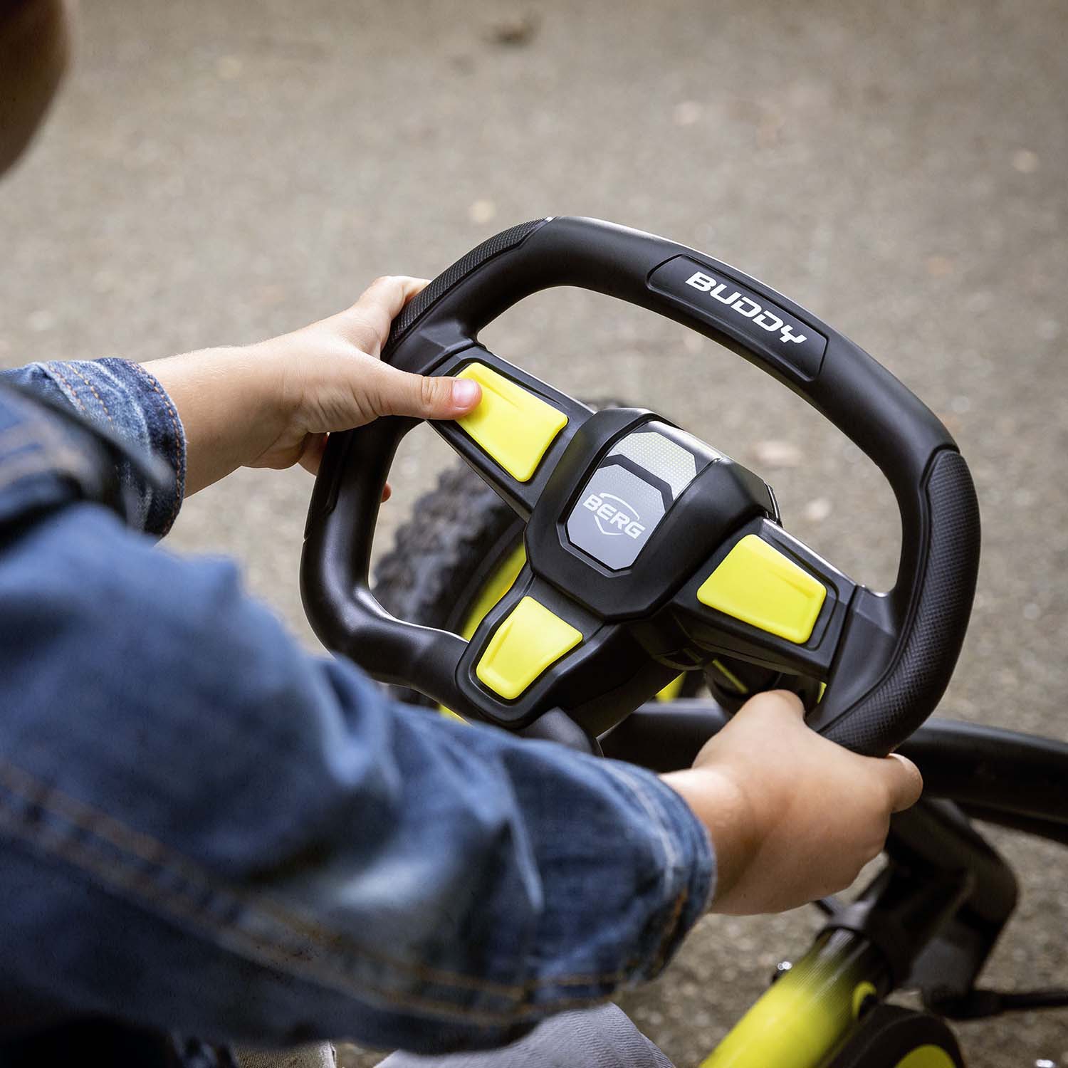 Gokart na pedały buddy cross żółty od 3 do 8 lat do 50 kg nowy model