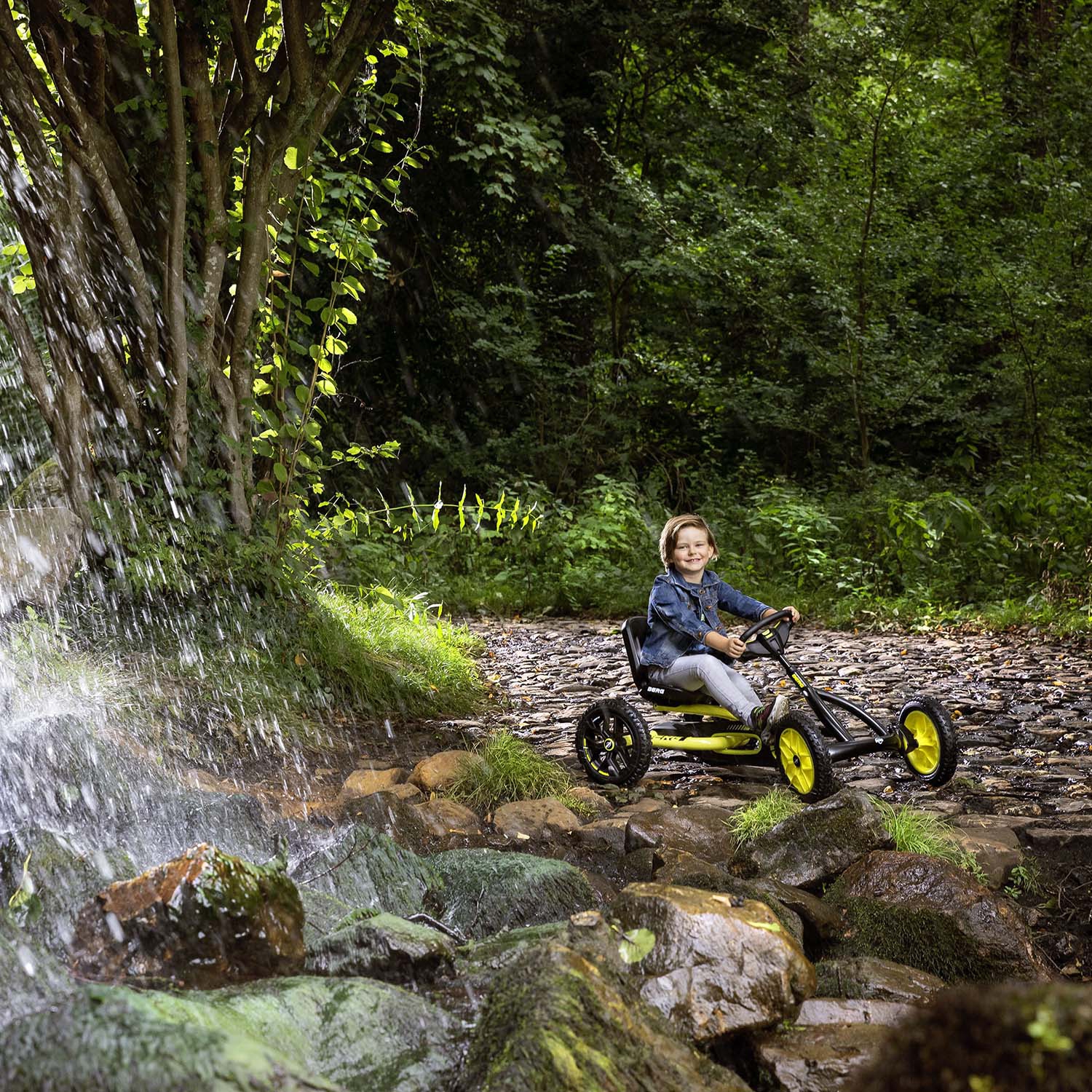 Gokart na pedały buddy cross żółty od 3 do 8 lat do 50 kg nowy model