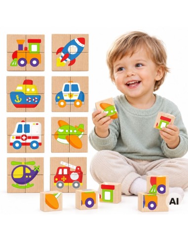 Viga Wooden Vehicle Puzzle - FSC Magnetic Puzzle