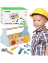 Įrankių dėžutė Tooky Toy – medinis rinkinys mažam meistrui