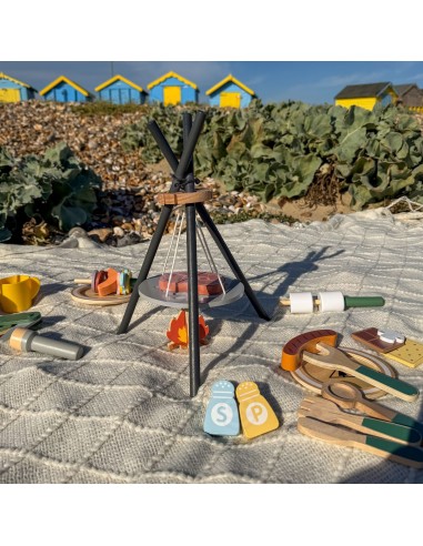Holz-Camping-Kochset Tooky Toy – Kochen-Spiel für Kinder