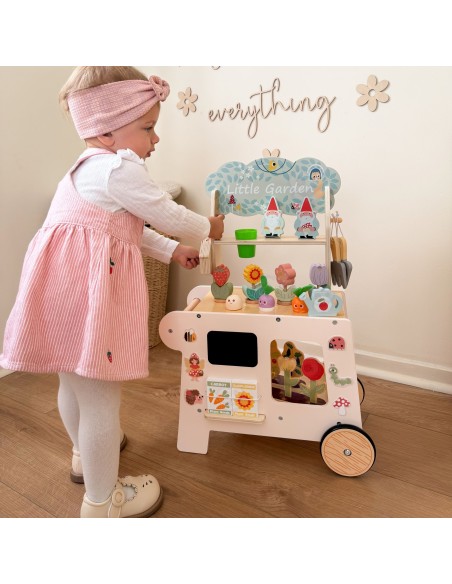 „Tooky Toy“ 57 dalių sodo vežimėlis – medinis žaislas