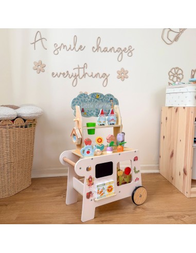 Tooky Toy 57-piece Garden Cart Shop - Wooden Toy