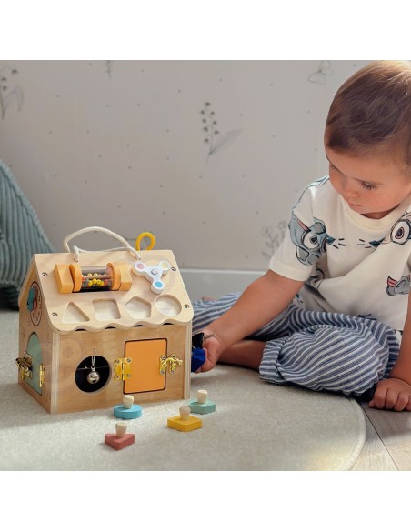 Holz-Manipulationshäuschen TOOKY TOY – Spielzeug mit Schlössern